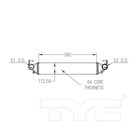 TYC PRODUCTS Tyc Intercooler, 18091 18091
